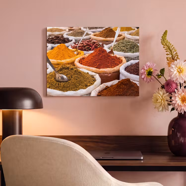 Acoustic Panel - Herbs - Market - Food - Kruiden - Markt - Eten PET vilt klein