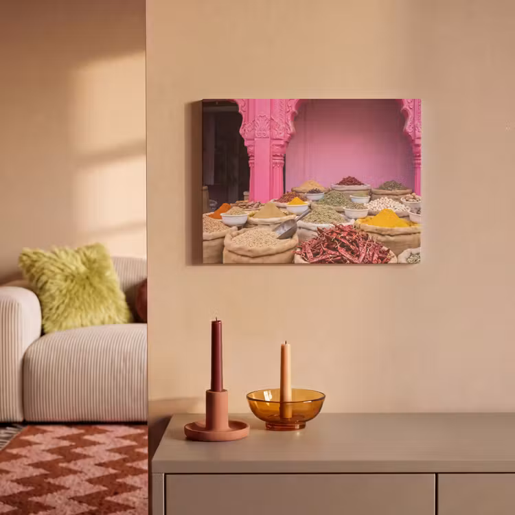 Acoustic Panel - Herbs - Market - Pink - Kruiden - Markt - Roze PET vilt klein