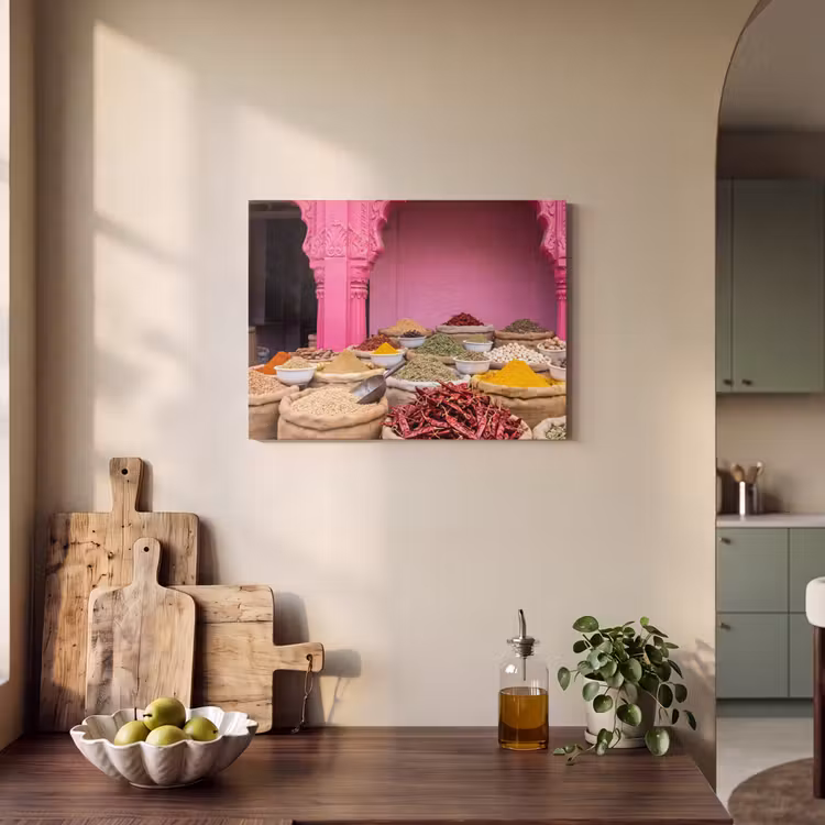 Acoustic Panel - Herbs - Market - Pink - Kruiden - Markt - Roze PET vilt klein