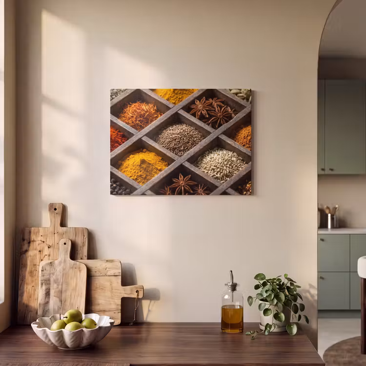 Acoustic Panel - Herbs - Wood - Food - Kruiden - Houten - Eten PET vilt klein