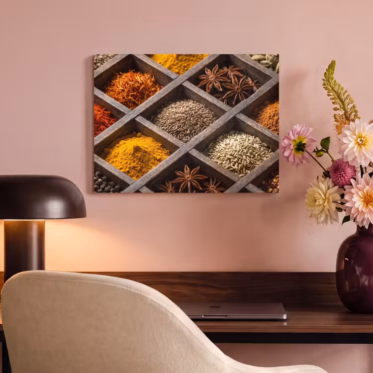 Acoustic Panel - Herbs - Wood - Food - Kruiden - Houten - Eten PET vilt klein