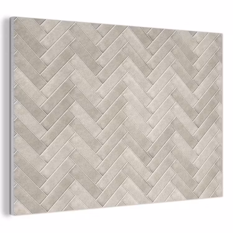 Visgraat - Wandtegel - Beige PET vilt klein 837 -3d