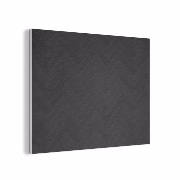 Visgraat - Wandtegel - Mat - Zwart PET vilt klein 837 -3d