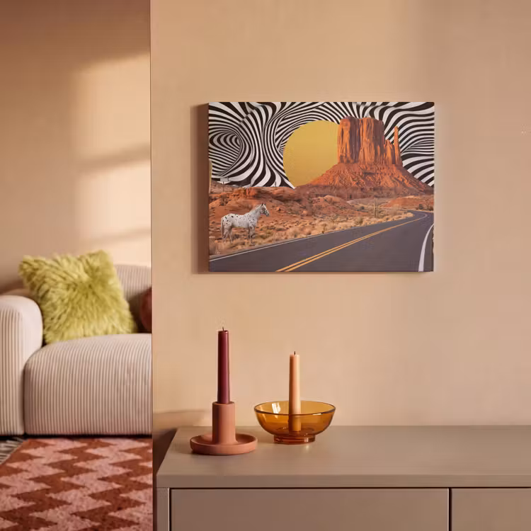 Acoustic Panel - Horse - Desert - Nature - Paard - Woestijn - Natuur PET vilt klein