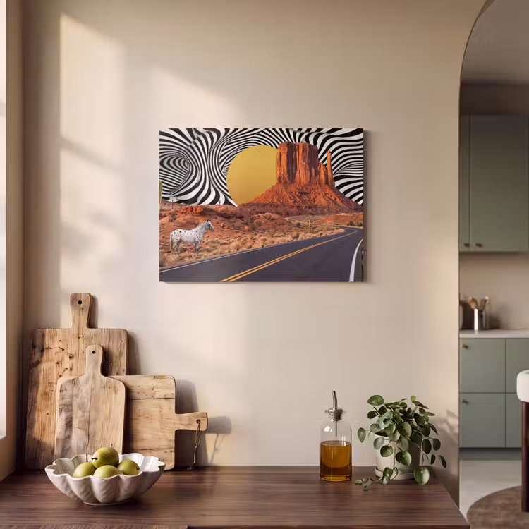 Acoustic Panel - Horse - Desert - Nature - Paard - Woestijn - Natuur PET vilt klein