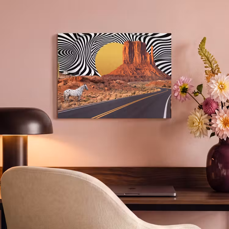 Acoustic Panel - Horse - Desert - Nature - Paard - Woestijn - Natuur PET vilt klein