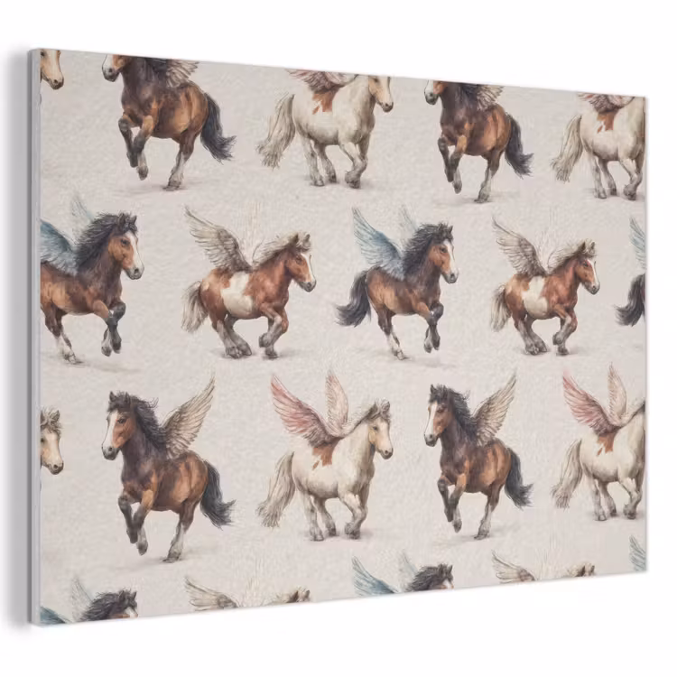 Paarden - Vleugels - Kleurrijk PET vilt klein 837 -3d