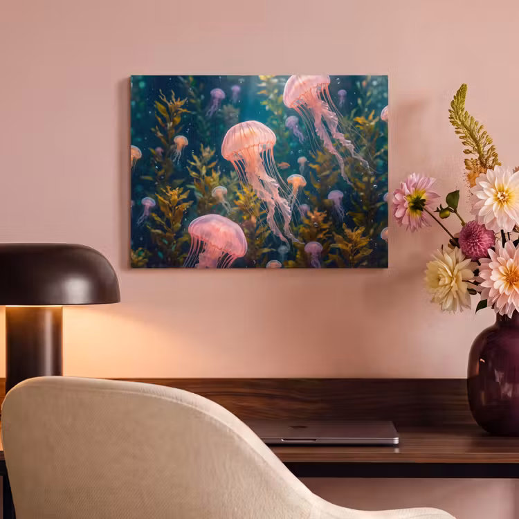 Kwal - Roze - Onderwater - Zeeleven - Dieren PET vilt klein -sfeer3