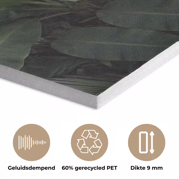 Bladeren - Groen - Tropisch - Natuur PET vilt klein -closeup_NL