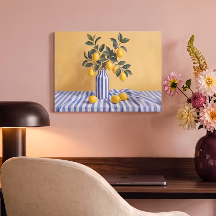 Acoustic Panel - Lemon - Still Life - Modern - Citroen - Stilleven - Modern PET vilt klein