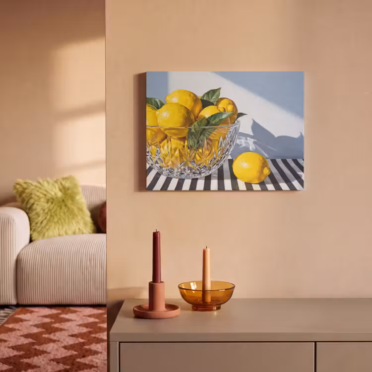 Acoustic Panel - Lemons - Fruit - Yellow - Citroenen - Fruit - Geel PET vilt klein