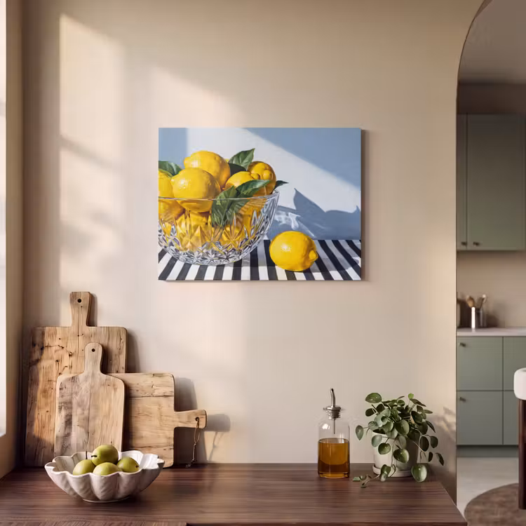 Acoustic Panel - Lemons - Fruit - Yellow - Citroenen - Fruit - Geel PET vilt klein
