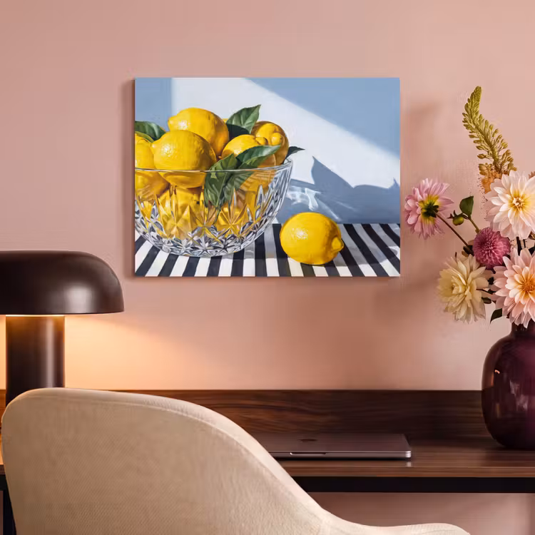 Acoustic Panel - Lemons - Fruit - Yellow - Citroenen - Fruit - Geel PET vilt klein