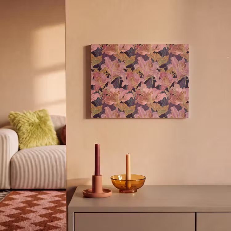 Lelies - Patroon - Roze - Goud PET vilt klein 837 -sfeer1