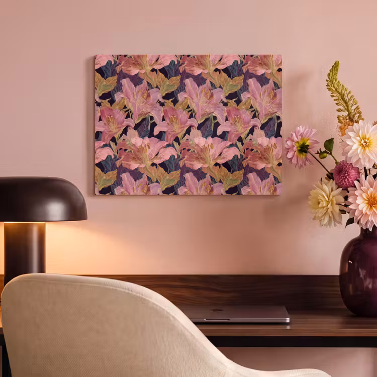 Lelies - Patroon - Roze - Goud PET vilt klein 837 -sfeer3