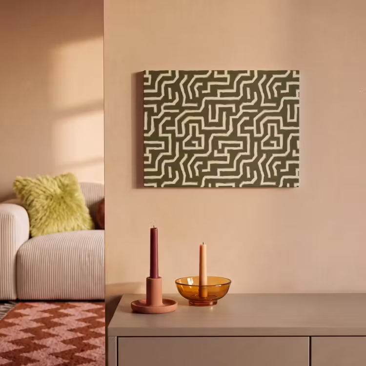 Lijnen - Abstract - Groen PET vilt klein 837 -sfeer1