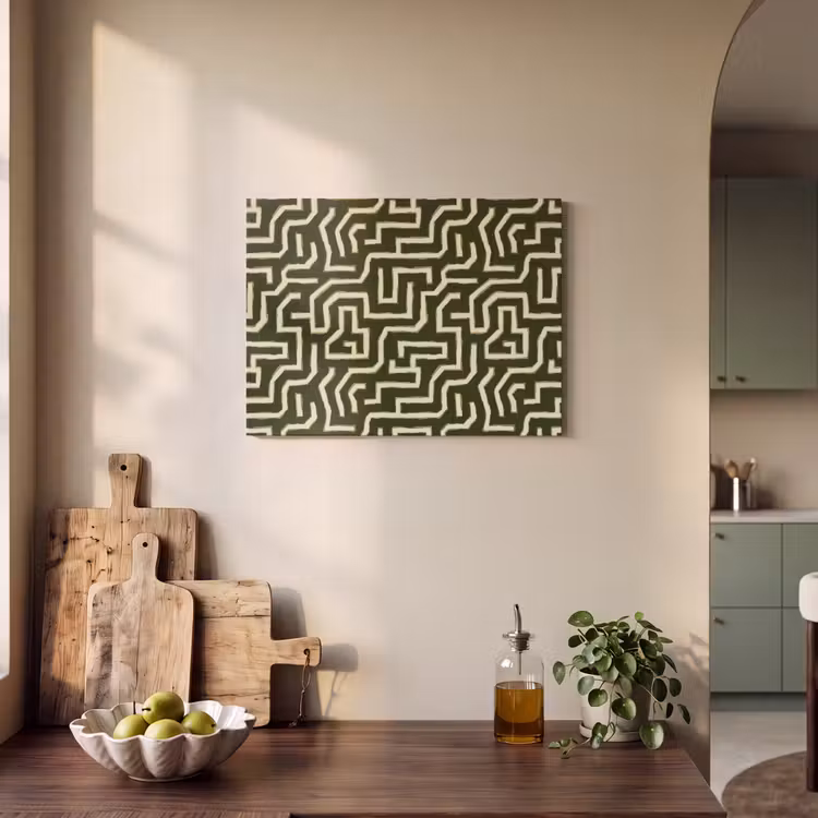 Lijnen - Abstract - Groen PET vilt klein 837 -sfeer2
