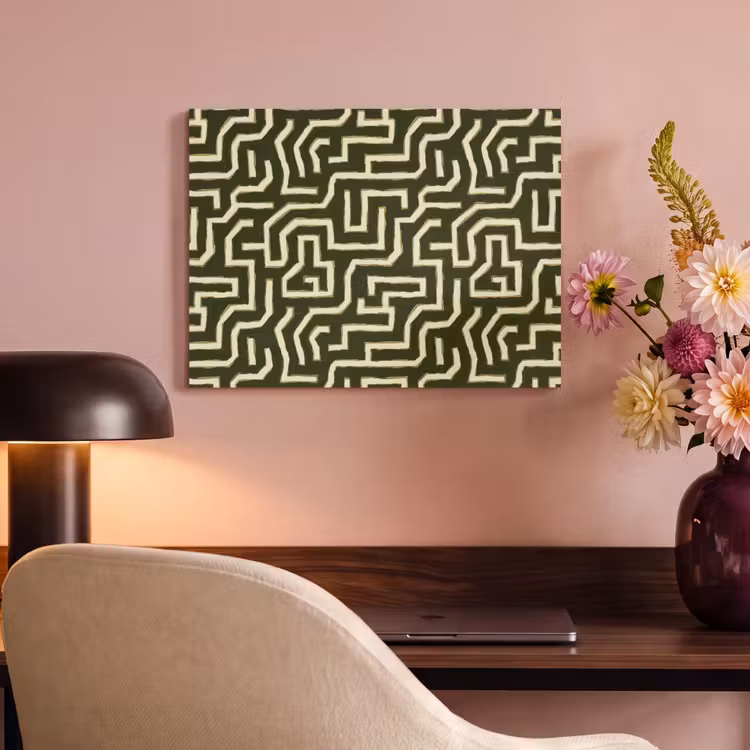 Lijnen - Abstract - Groen PET vilt klein 837 -sfeer3