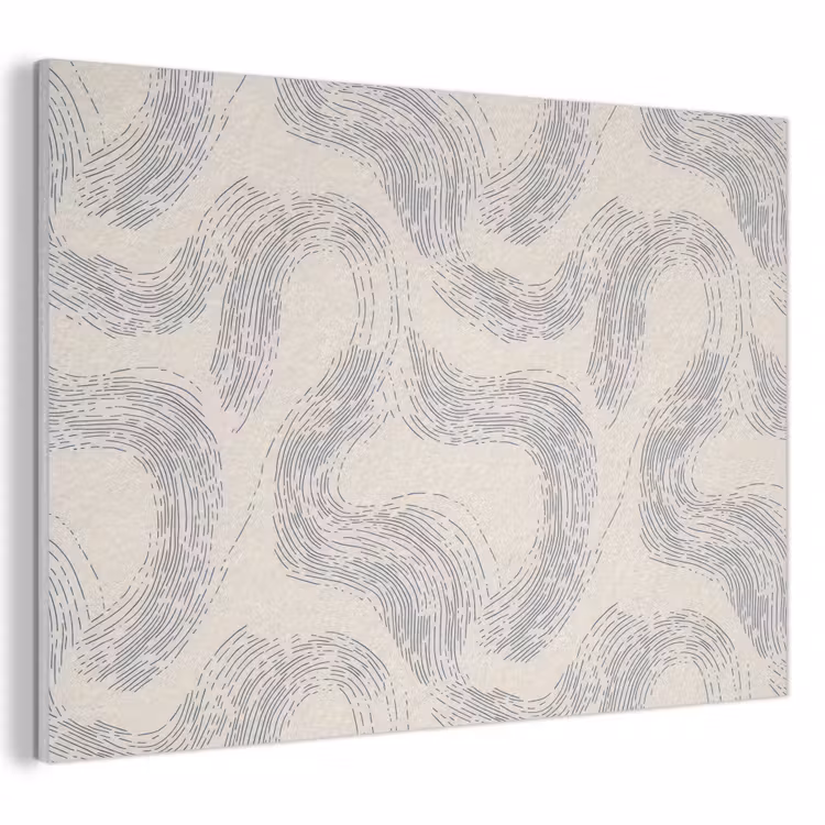 Lijnen - Patroon - Beige - Minimalistisch PET vilt klein 837 -3d