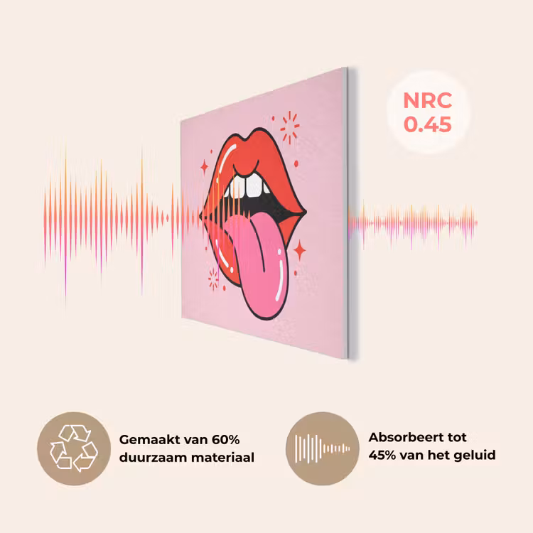 Lippen - Tong - Pop-art - Kleurrijk - Roze PET vilt klein -USP_NL