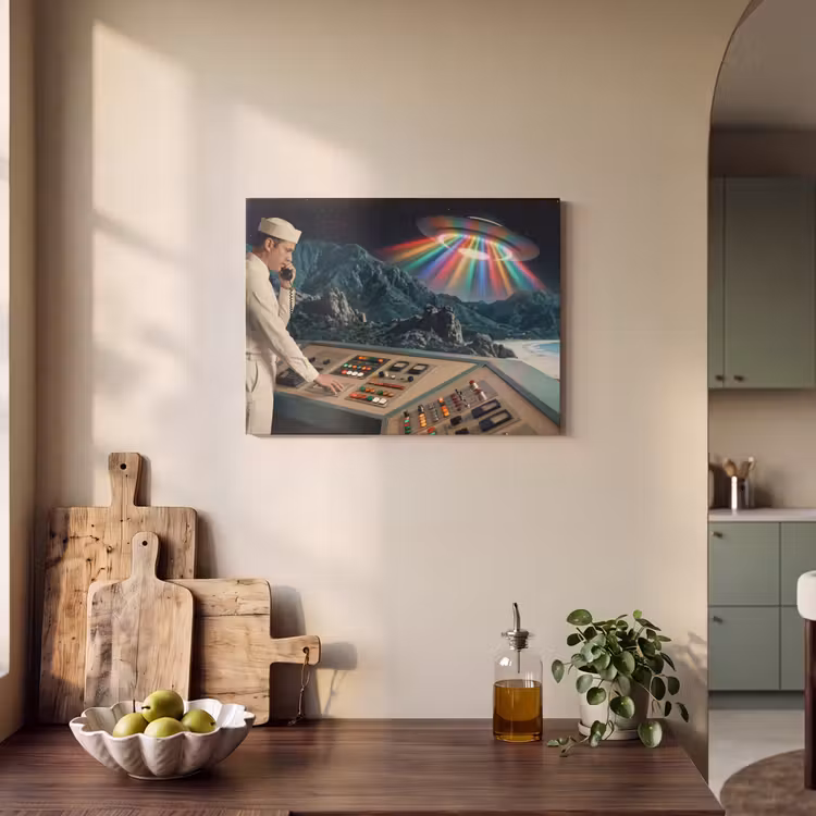 Acoustic Panel - Man - Control Room - Beach - Man - Controlekamer - Strand PET vilt klein
