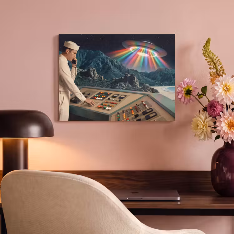 Acoustic Panel - Man - Control Room - Beach - Man - Controlekamer - Strand PET vilt klein