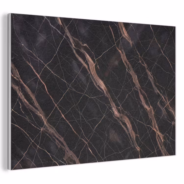 Marmer - Goud - Patroon - Luxe - Zwart PET vilt klein -3d
