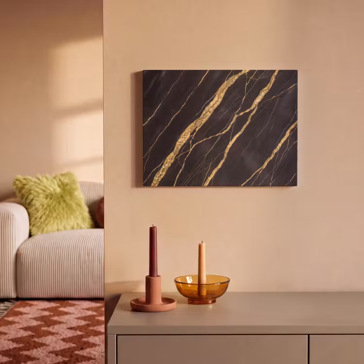 Marmer - Goud - Textuur - Abstract - Zwart PET vilt klein -sfeer1