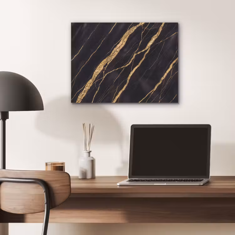 Marmer - Goud - Textuur - Abstract - Zwart PET vilt klein -sfeer5