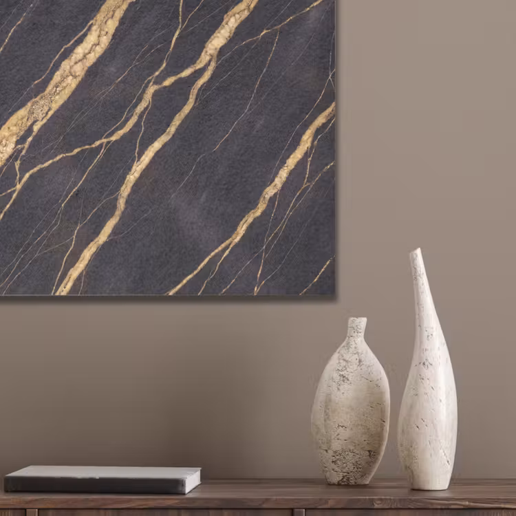 Marmer - Goud - Textuur - Abstract - Zwart PET vilt klein -sfeer6_closeup