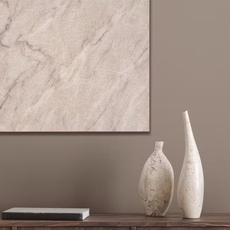 Marmer - Patroon - Abstract - Modern - Beige PET vilt klein -sfeer6_closeup