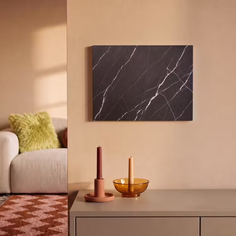 Marmer - Patroon - Abstract - Modern - Zwart PET vilt klein -sfeer1