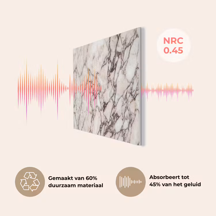 Marmer - Textuur - Abstract - Wit - Bruin PET vilt klein -USP_NL