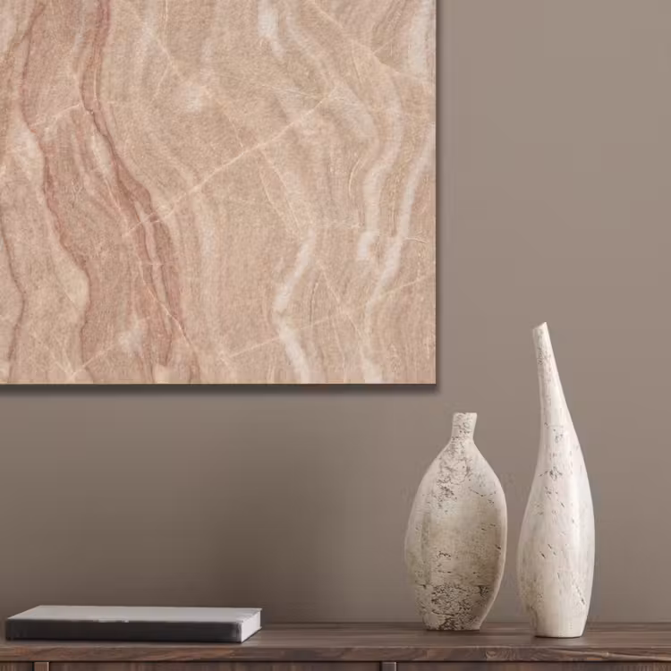 Marmer - Ader - Natuur - Abstract - Beige PET vilt klein -sfeer6_closeup