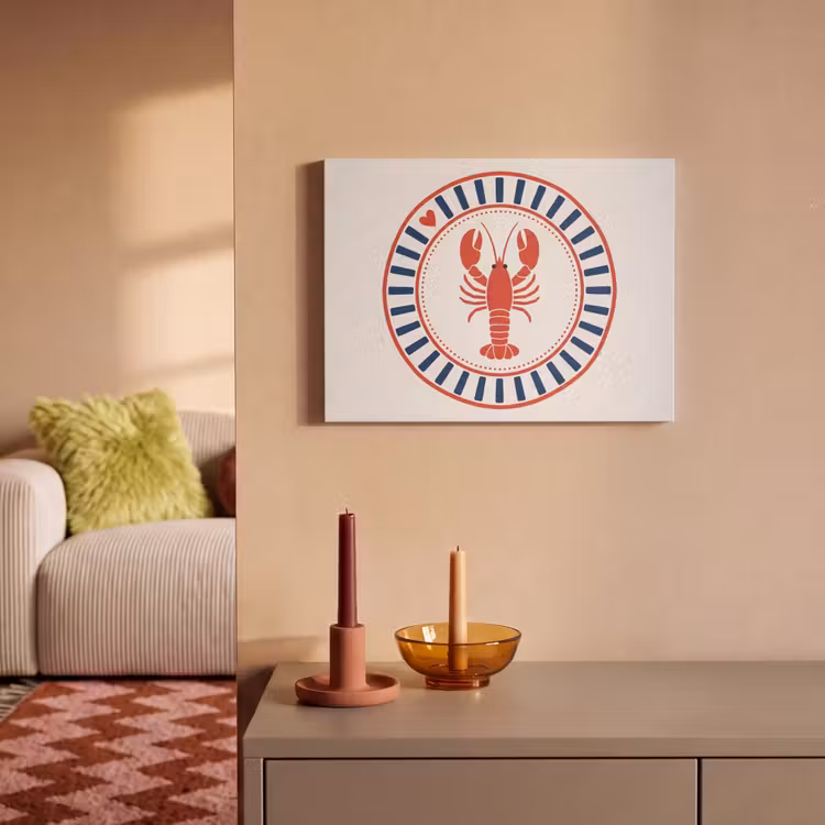 Zeeleven - Kreeft - Embleem - Grafisch - Rood PET vilt klein -sfeer1