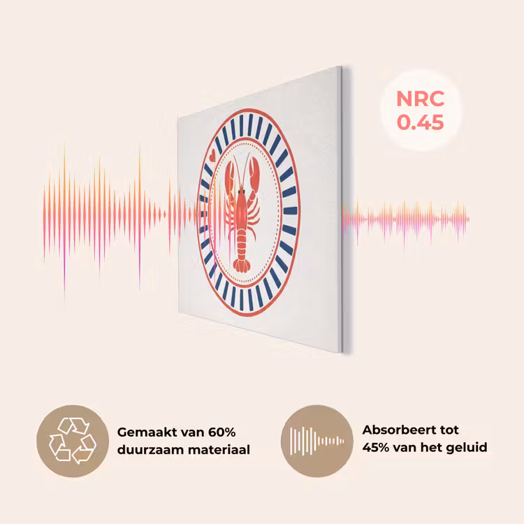 Zeeleven - Kreeft - Embleem - Grafisch - Rood PET vilt klein -USP_NL