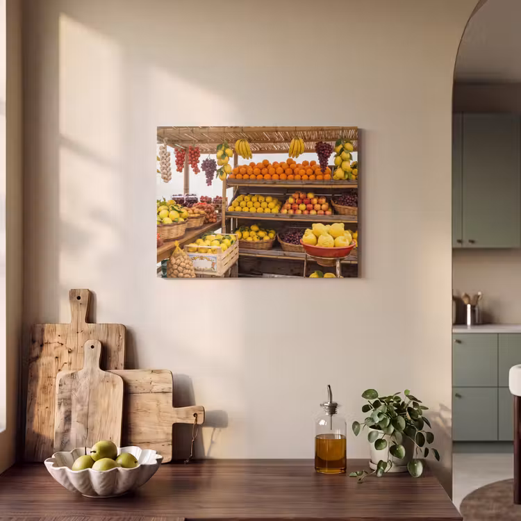 Acoustic Panel - Market Stall - Fruit - Fresh - Marktkraam - Fruit - Vers PET vilt klein