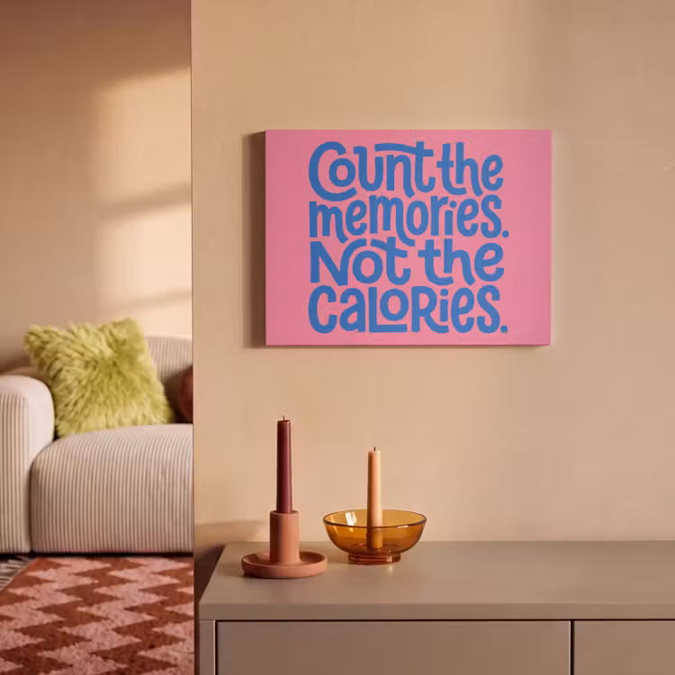 Memories - Roze - Blauw - Quote PET vilt klein -sfeer1