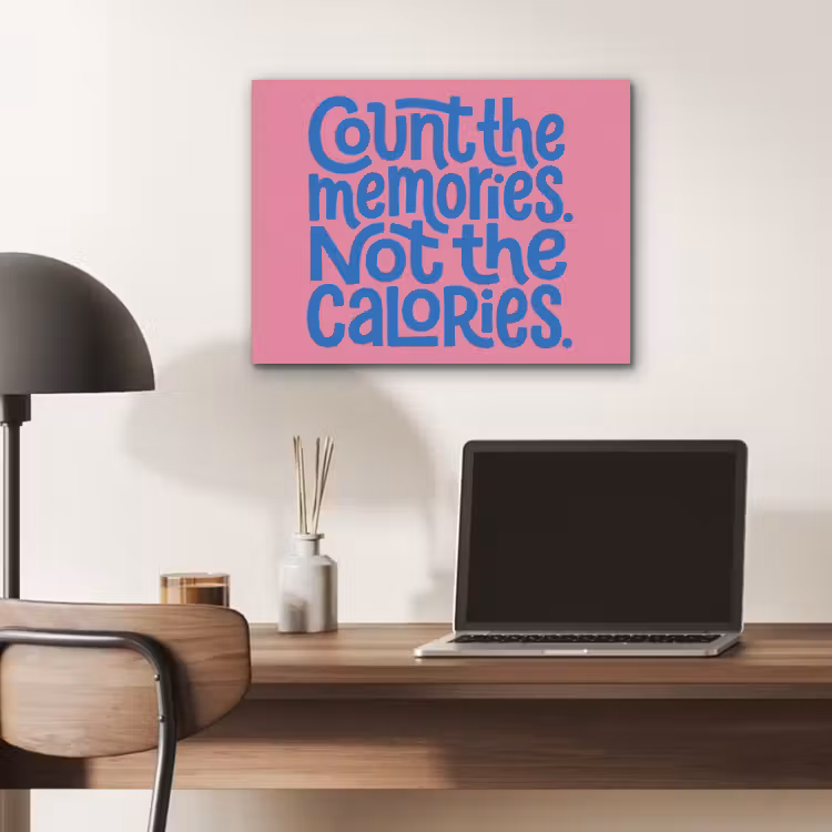 Memories - Roze - Blauw - Quote PET vilt klein -sfeer5