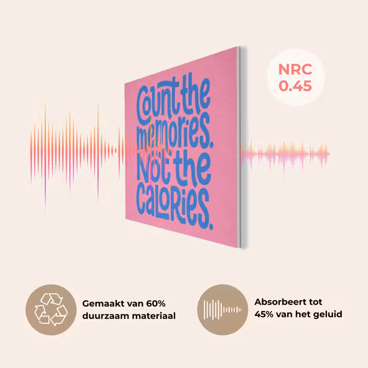 Memories - Roze - Blauw - Quote PET vilt klein -USP_NL
