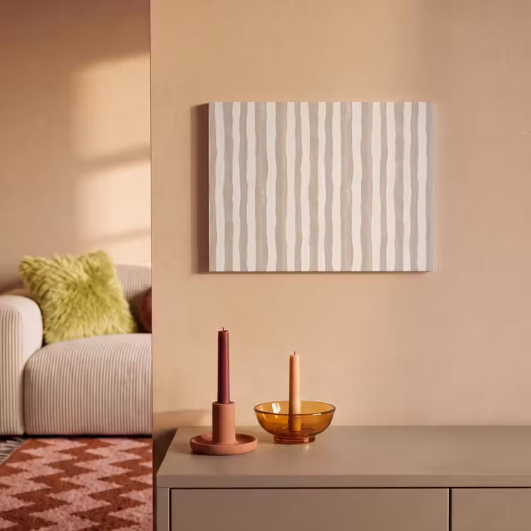 Minimalistisch - Strepen - Beige PET vilt klein 837 -sfeer1