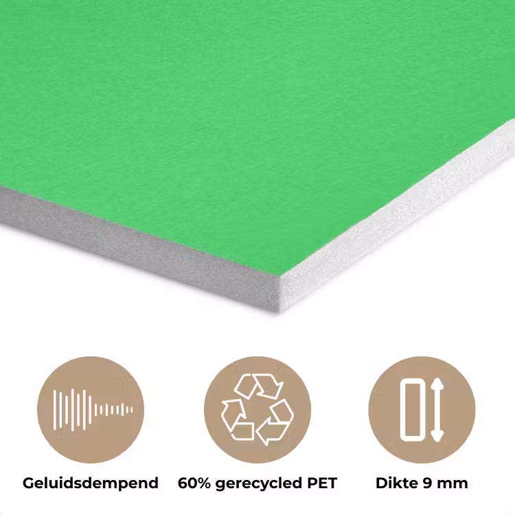 Mint - Green - Groen PET vilt klein 837 -closeup_NL