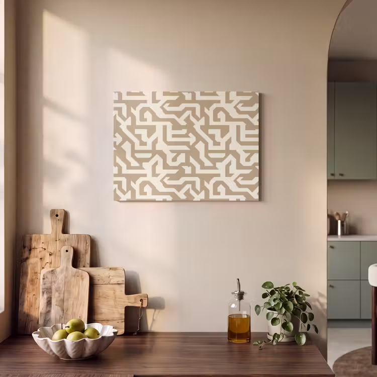 Modern - Abstract - Beige PET vilt klein 837 -sfeer2