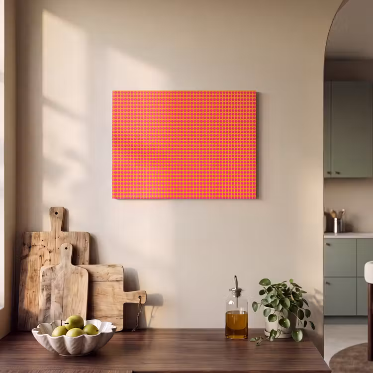 Modern - Stippen - Oranje PET vilt klein 837 -sfeer2