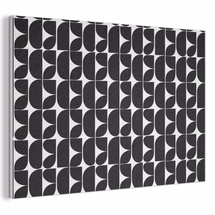 Modern - Geometrisch - Zwart PET vilt klein 837 -3d