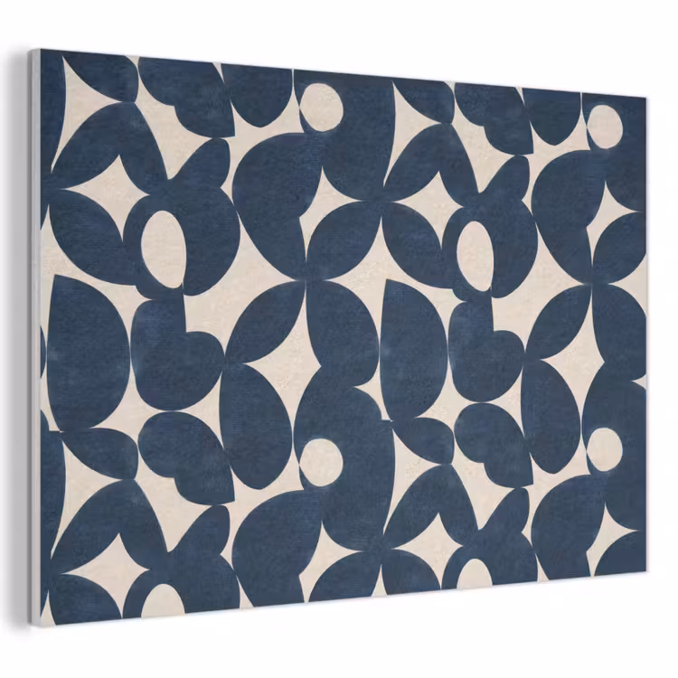 Modern - Geometrisch - Blauw PET vilt klein 837 -3d