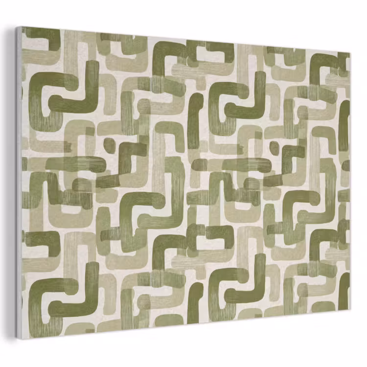 Modern - Grafisch - Groen PET vilt klein 837 -3d