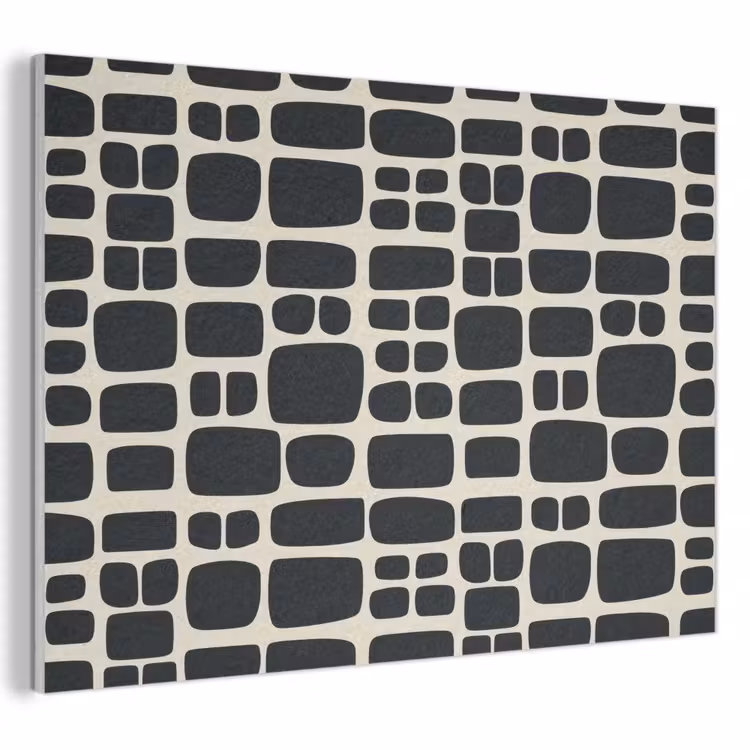 Modern - Organisch - Zwart PET vilt klein 837 -3d