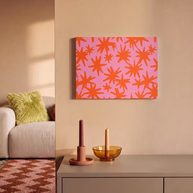 Modern - Sterren - Roze PET vilt klein 837 -sfeer1