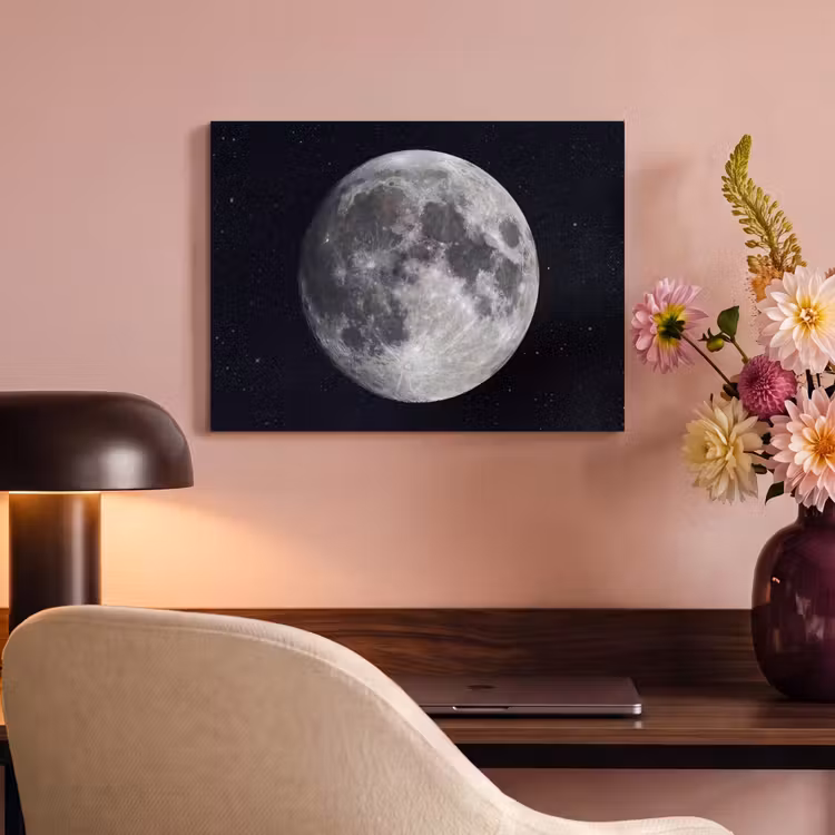 Acoustic Panel - Moon - Stars - Space - Maan - Sterren - Ruimte PET vilt klein